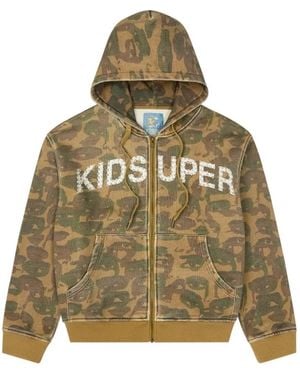 Kidsuper Embellished Camouflage Hoodie - Green
