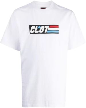 Clot Logo-Print Cotton T-Shirt - White