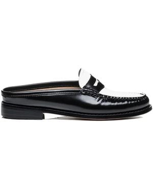 G.H. Bass & Co. Mules Weejuns De Piel - Blanco
