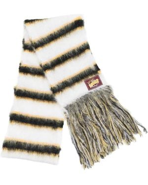Marni Striped Pattern Scarf - White