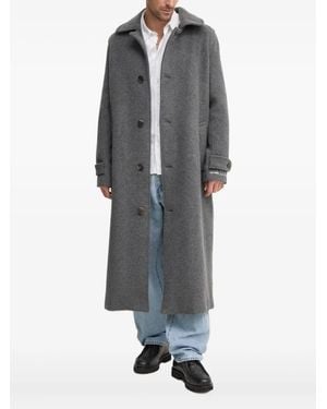 Fiorucci Button-Fastening Front Pockets Coat - Grey