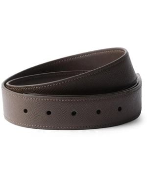 Prada Saffiano Leather Belt Strap - Brown
