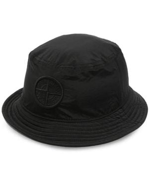 Stone Island Logo-Patch Bucket Hat - Black