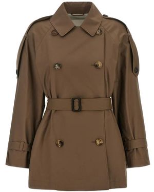 Max Mara Caroline Short Trench Coat - Brown