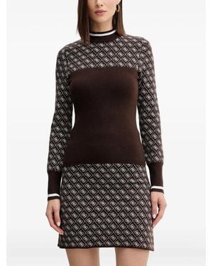 Guess Sweater Met Patroon En Lange Mouwen - Zwart