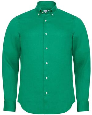 LOJA DAS MEIAS Button-Down Long-Sleeve Shirt - Green