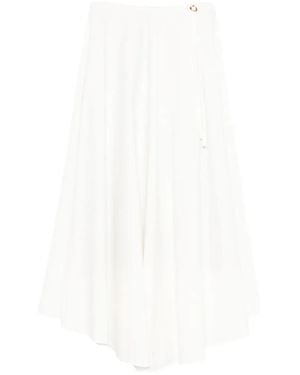 Agnona Tie-Detail Maxi Skirt - White