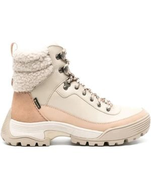 Clarks Atl Hike Shearling Boots - Natural