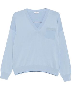 Peserico Verzierter Pullover - Blau