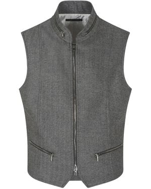 Giorgio Armani Zip-Up Gilet - Grey