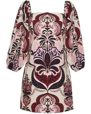 Cara Cara Abito Corto Con Maniche A Palloncino - Rosso