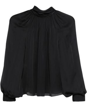 Botsi Chiffon-Fabric Blouse - Black