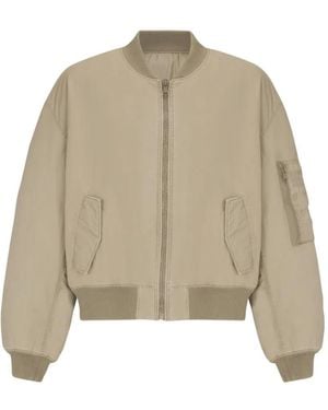 Balmain Bomberjack Met Opgestikte Zakken - Naturel