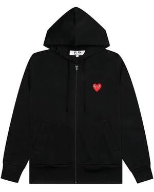 COMME DES GARÇONS PLAY Sweat Zippé À Logo - Noir