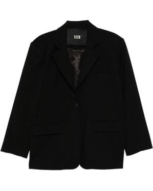 ELEH Single-Breasted Cotton Jacket - Black