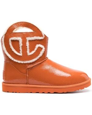 UGG X Telfar Logo Mini Crinkle Boots - Orange
