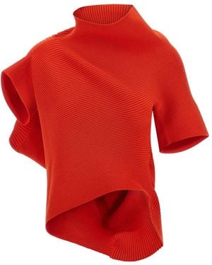 Issey Miyake 'life Form' Top - Red