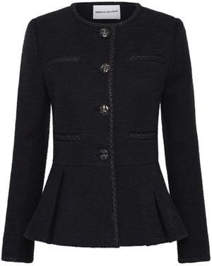 Rebecca Vallance London Button-Up Peplum Jacket - Black