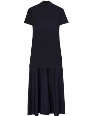 Jil Sander レイヤード マキシドレス ブラック | Lyst