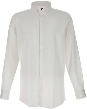 Carlo Pignatelli Mock-Neck Cuffed Shirt - White