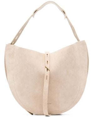 MINOBOSSI Liz Suede Shoulder Bag - White