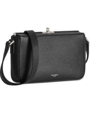 Dolce & Gabbana Strukturierte Marlene Kuriertasche - Schwarz