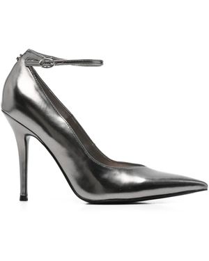 Guess Ankle-Strap Pointed Court Shoes - Metallic