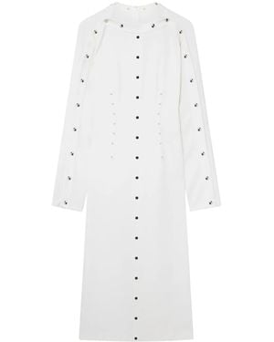 Stella McCartney Stud-Embellished Midi Dress - White