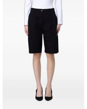 MEIMEIJ Pleated-Detail Shorts - Black