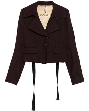 Masnada Blazer sin rematar con detalle de tira - Negro