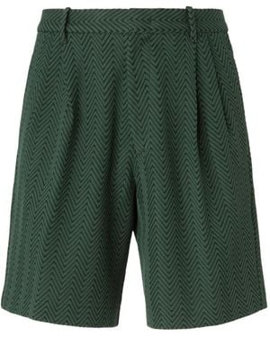Missoni Pleated Herringbone Shorts - Green