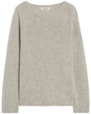 Max Mara Raglan-Sleeve Knit Sweater - Grey