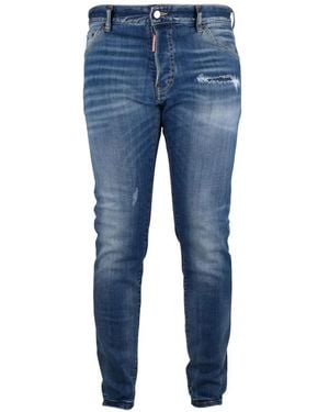 DSquared² Teddy Distressed Jeans - Blue