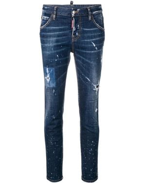 DSquared² Cool Girl Distressed Jeans - Blue