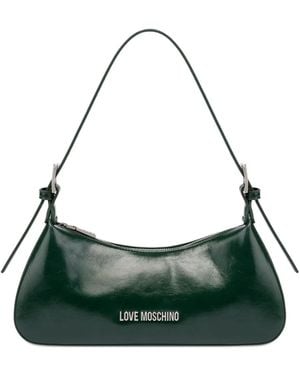 Love Moschino Logo-Lettering Shoulder Bag - Green