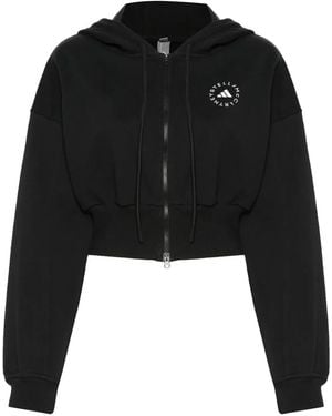 adidas By Stella McCartney Kapuzenjacke Mit Logo-Print - Schwarz