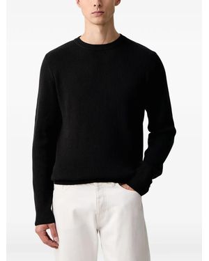 Lindbergh Ribbed-Knit Crew-Neck Jumper - Black