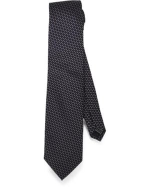 Pal Zileri Geometric-Pattern Silk Tie - Blue