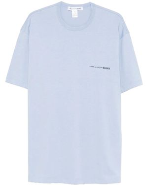 Comme des Garçons T-Shirt Mit Logo-Print - Blau