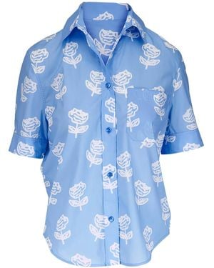 Marni Sprayed Rose Shirt - Blue