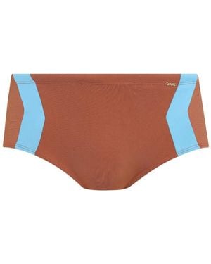 Amir Slama Bañador a paneles - Marrón