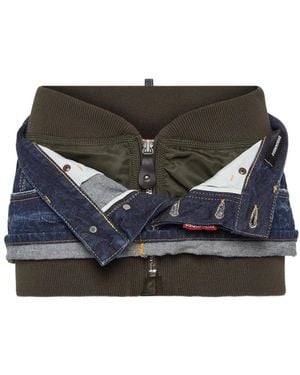 DSquared² Hybrid Mini Skirt - Grey