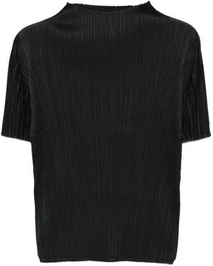 Pleats Please Issey Miyake Pleated T-Shirt - Black