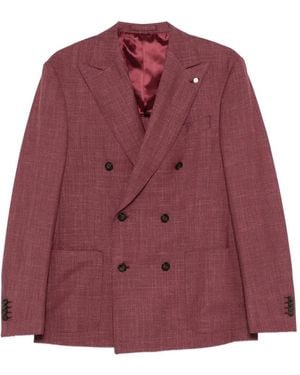 Luigi Bianchi Double-Breasted Blazer - Red