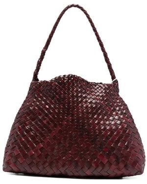 Dragon Diffusion Woven-Leather Tote Bag - Purple