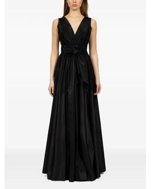 GIADA CURTI Robe Longue À Fleurs - Noir