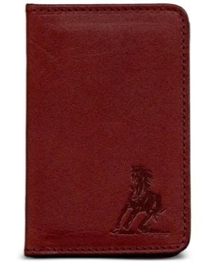 One Of These Days Debossed-Logo Card Holder - Red