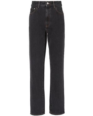 Gcds Choker Rhinestone-Embellished Jeans - Blue