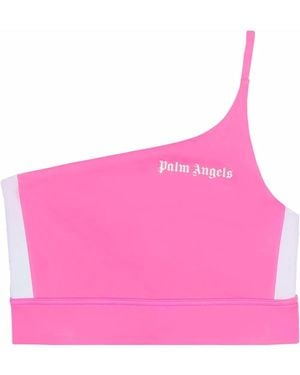 Palm Angels Track One Shoulder Top Fuchsia - Pink