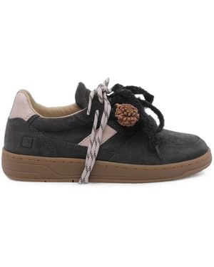 Date Court 2.0 Suede Pompom Sneakers - Black